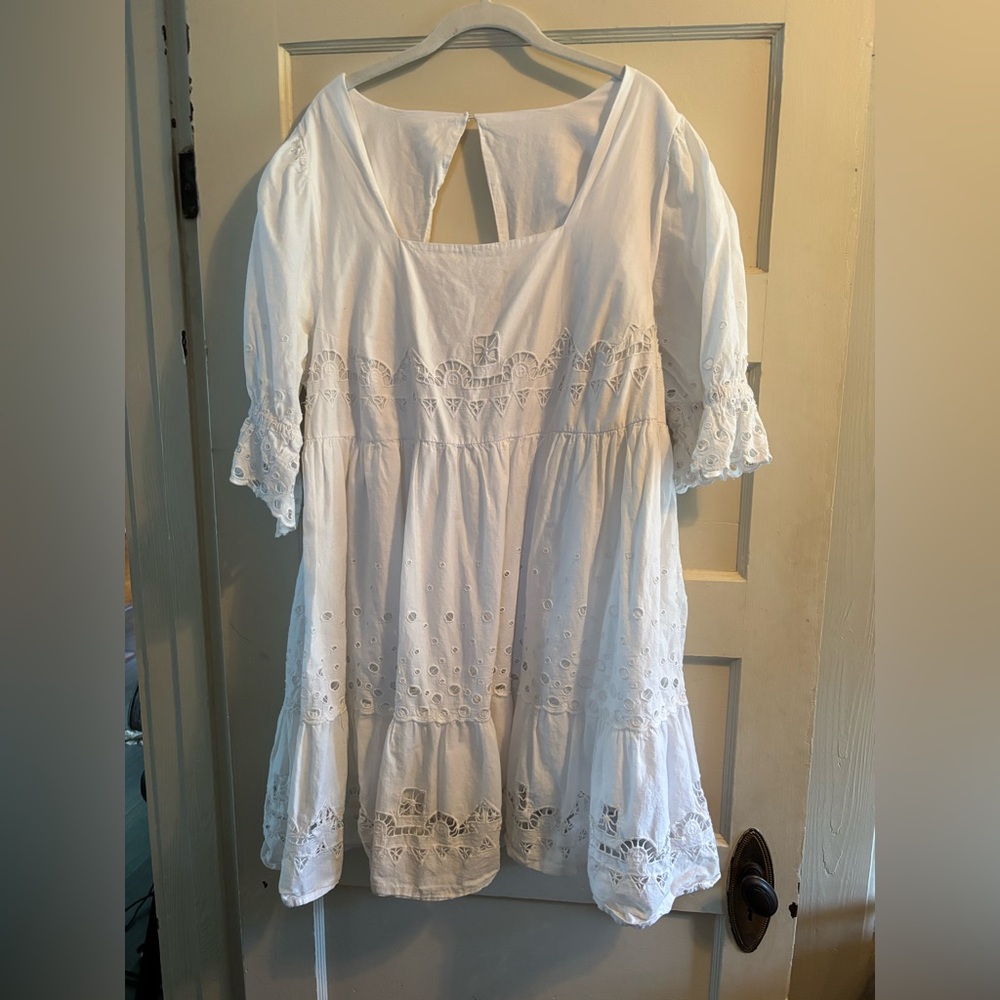 Free People White Eyelet Dress